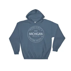 Michigan - Hooded Sweatshirt - Latitude & Longitude