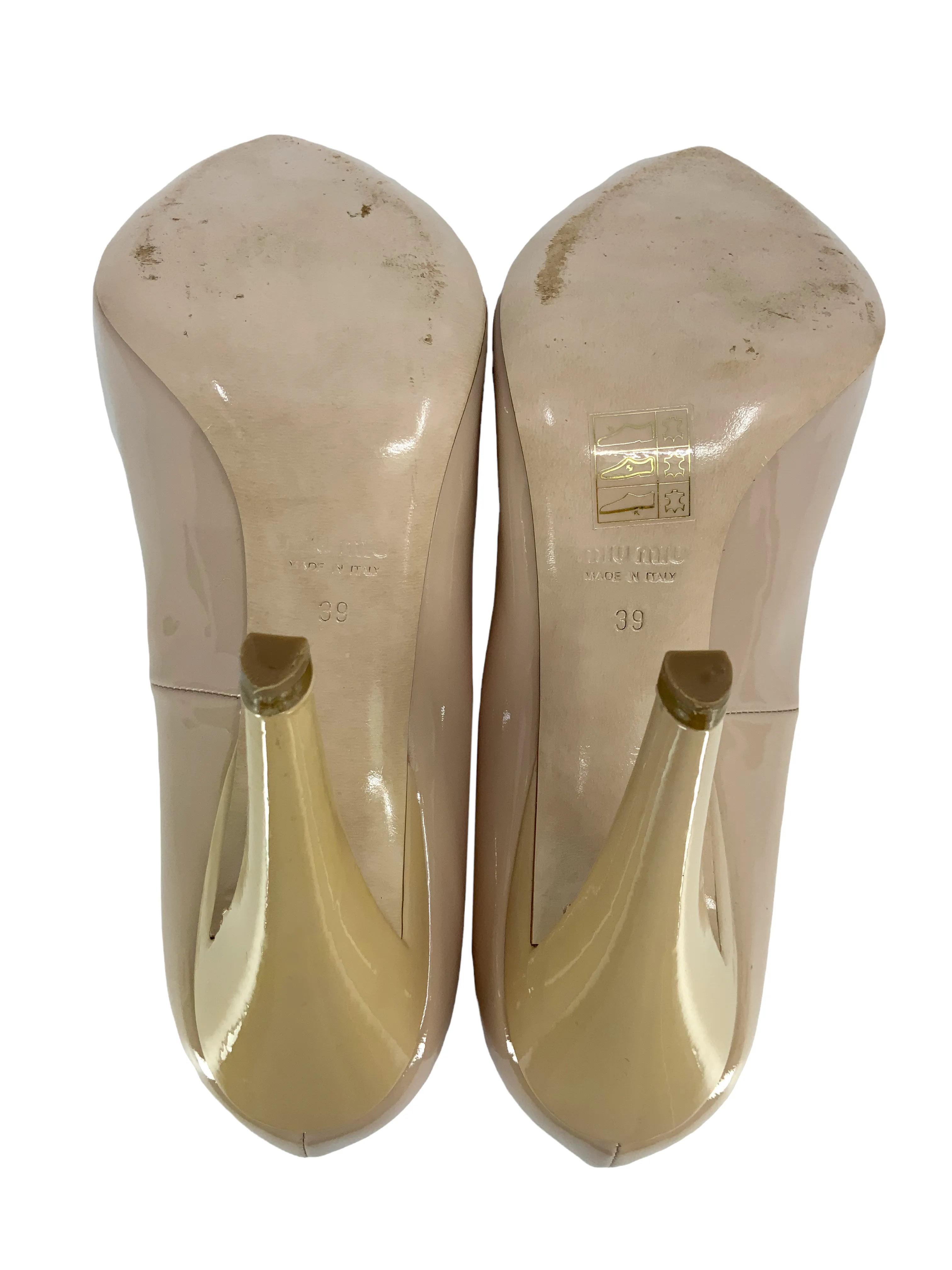 Miu Miu Patent Leather Hidden Platform Pumps Size 9