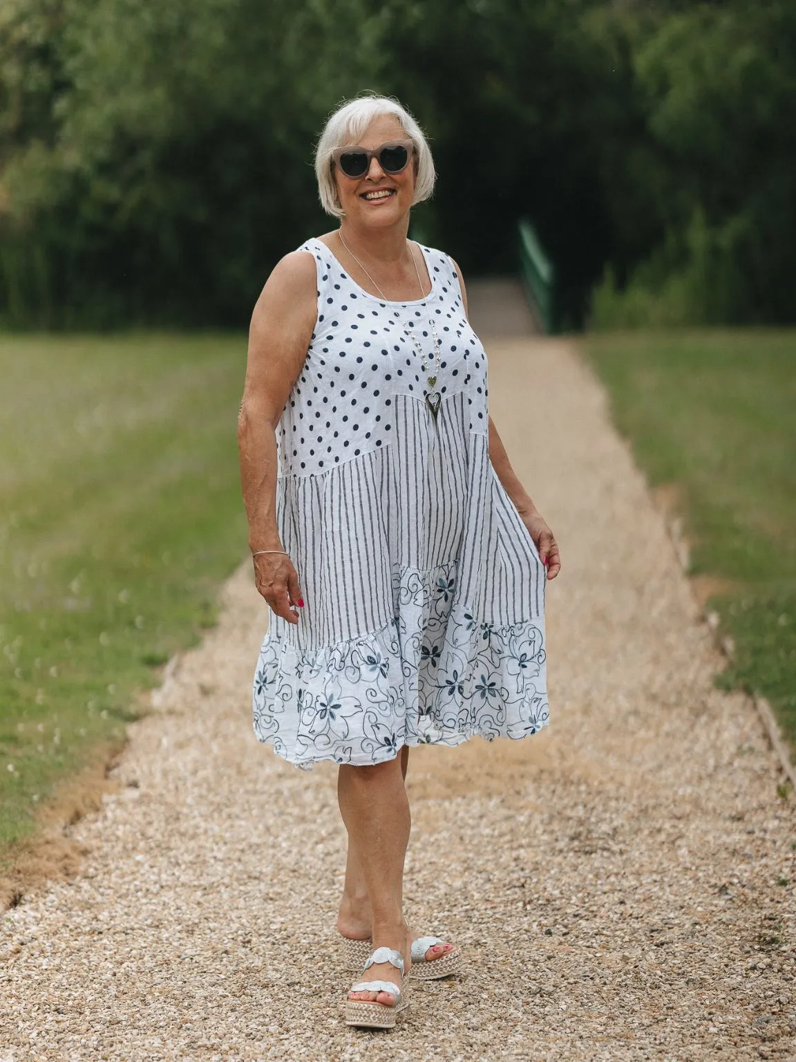 Multi Pattern Dress Flora