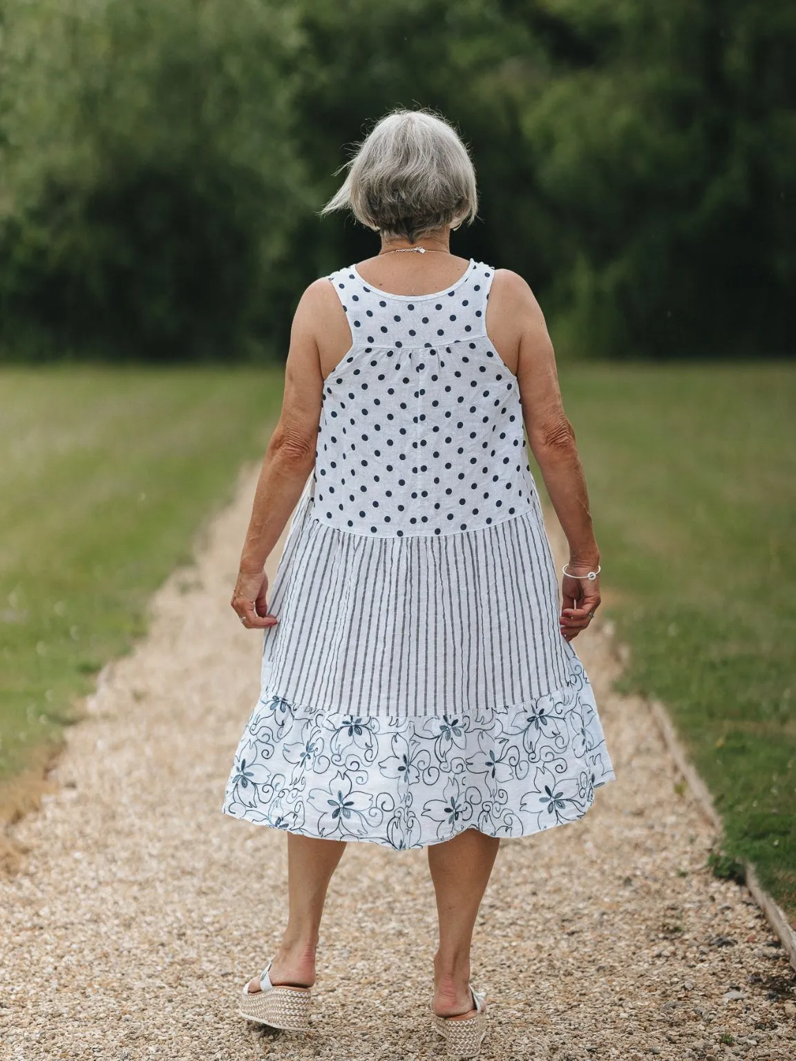 Multi Pattern Dress Flora