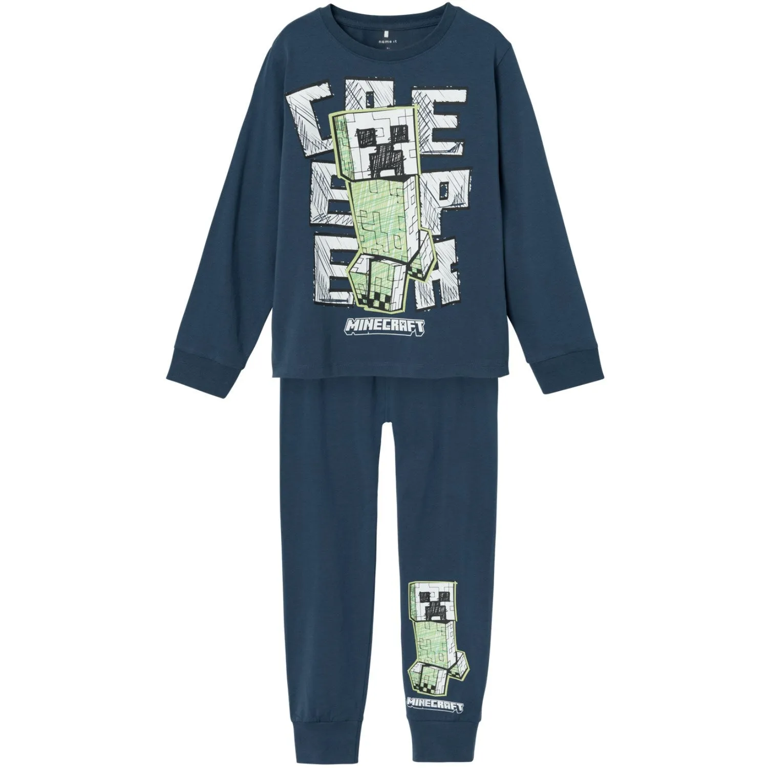 Name It Dark Denim Jinc Minecraft Pajamas Noos