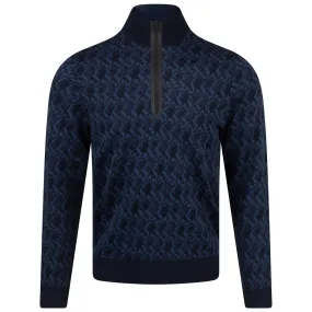 Nate Knitted Sweater JL Navy Melange - AW23