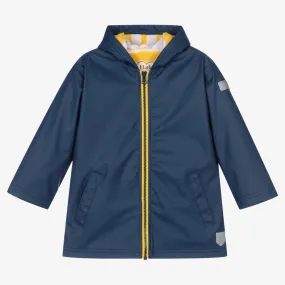 Navy Blue & Yellow Raincoat