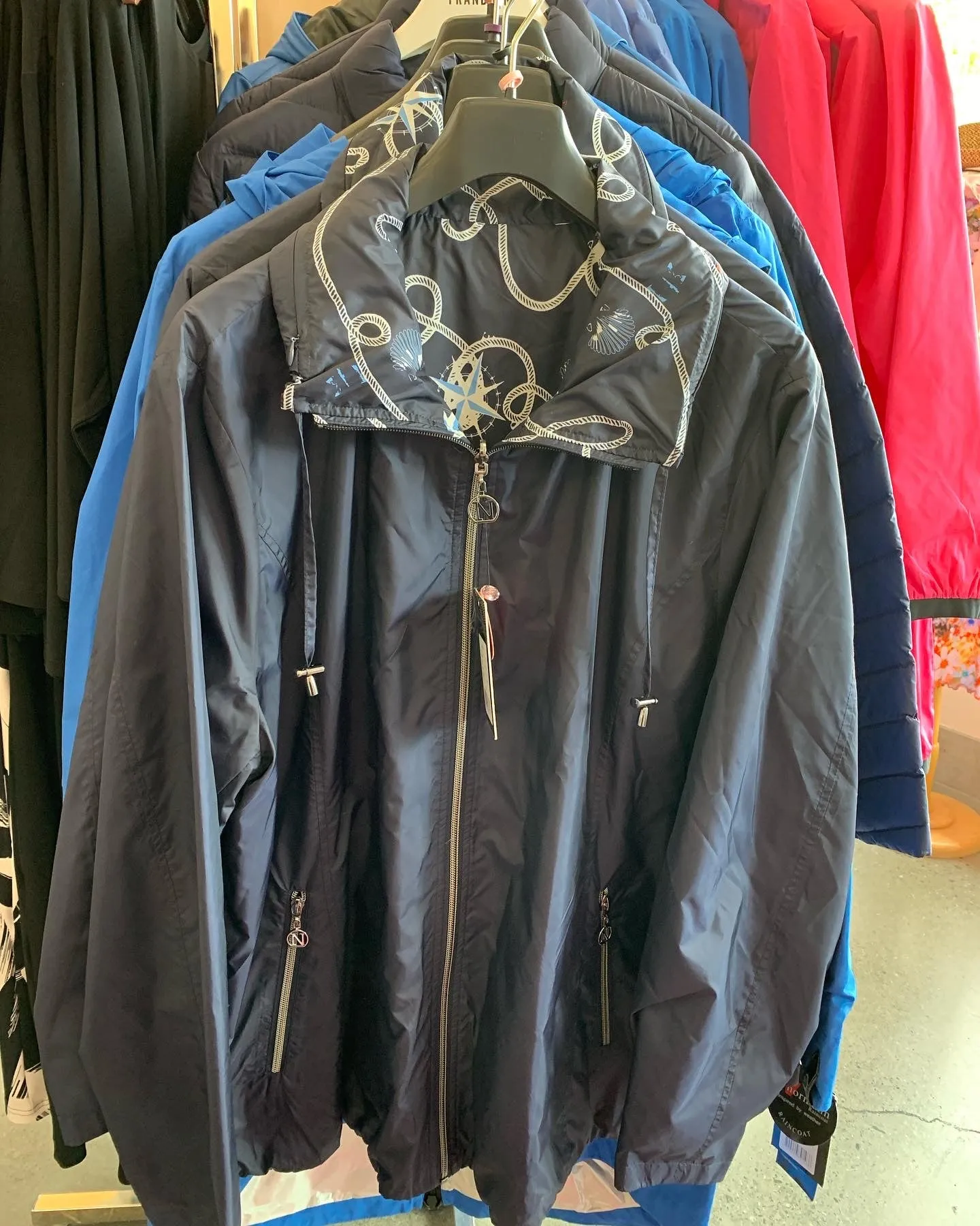 Normann Reversible Raincoat - Navy