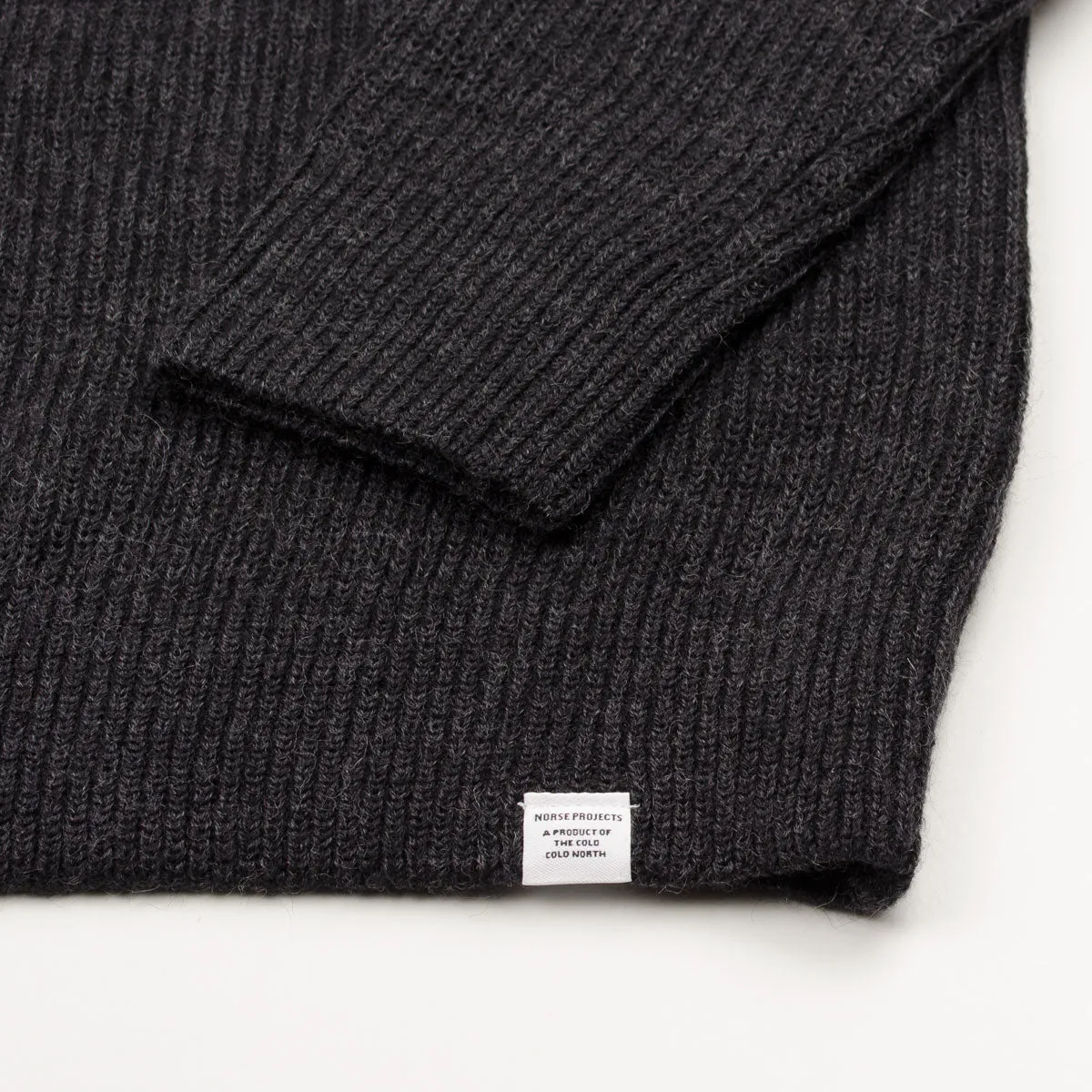 Norse Projects - Roald Cotton Wool Sweater - Charcoal Melange