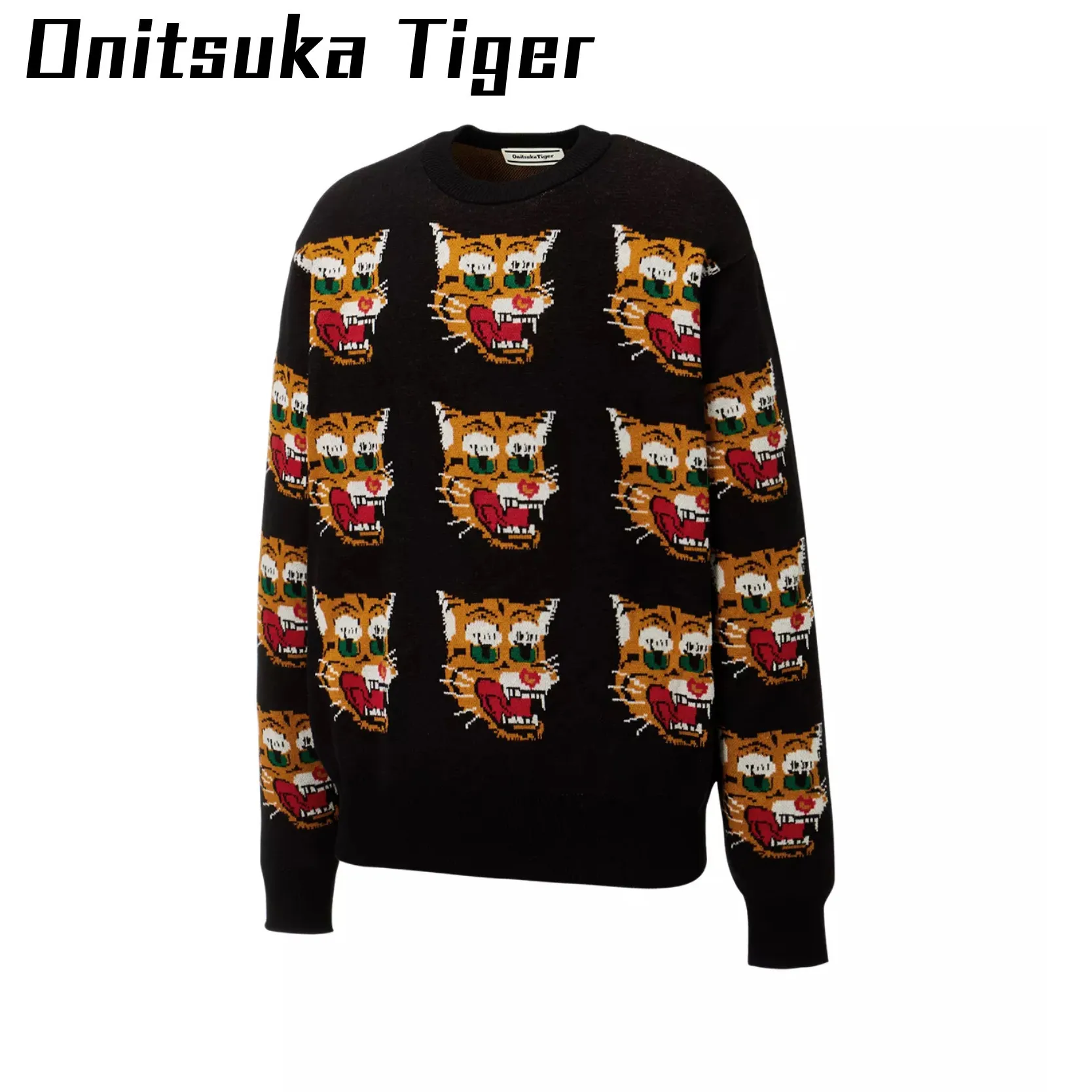 Onitsuka Tiger  |Unisex Street Style U-Neck Long Sleeves