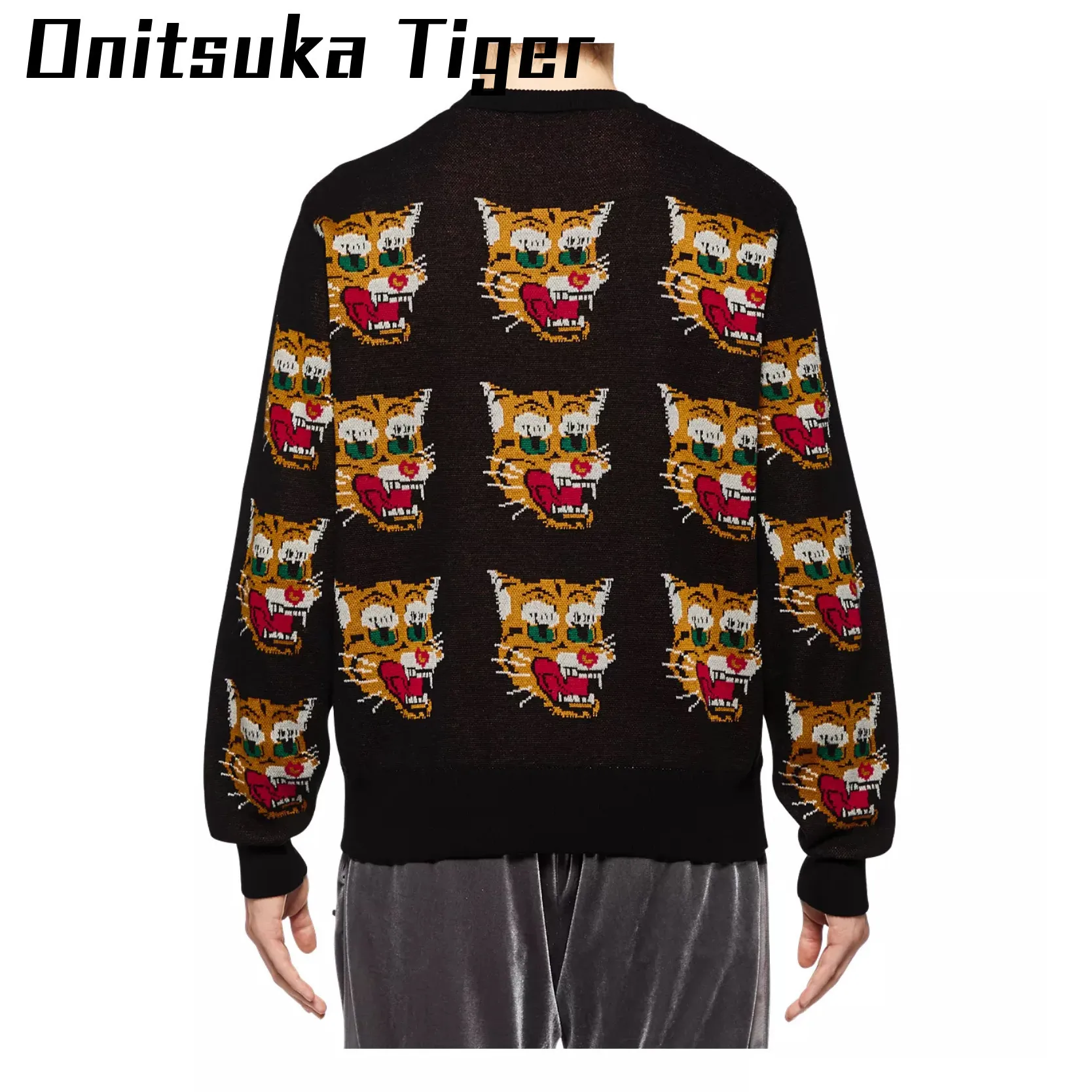 Onitsuka Tiger  |Unisex Street Style U-Neck Long Sleeves