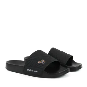 Paul Smith - Summit Zebra Logo Sliders in Black