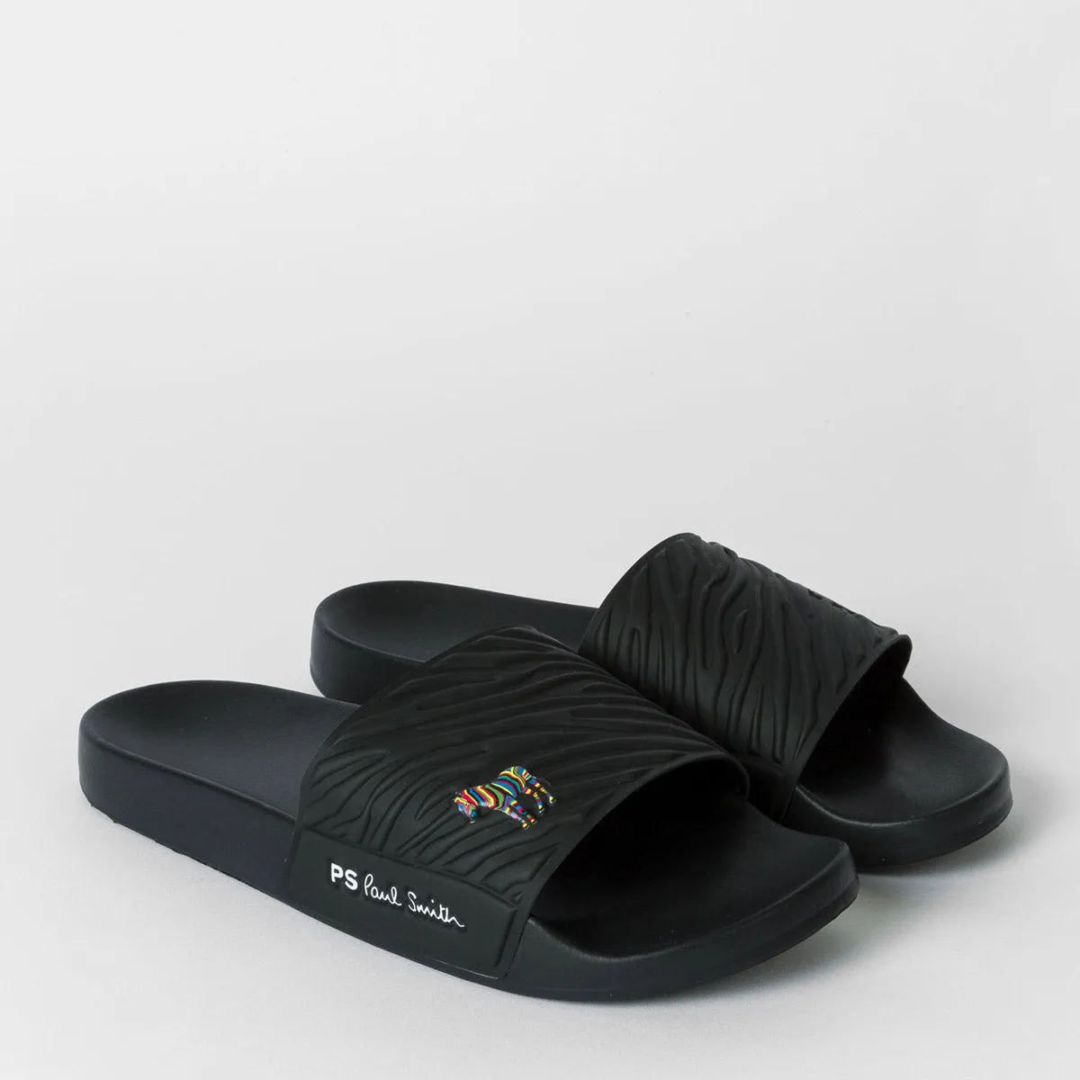 Paul Smith - Summit Zebra Logo Sliders in Black