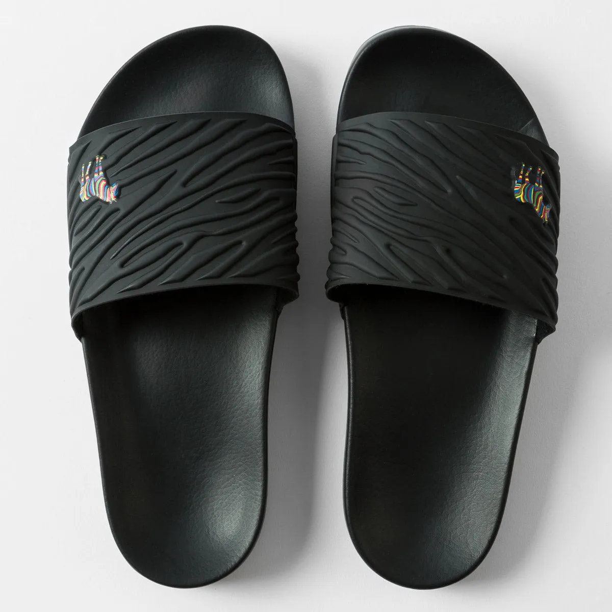 Paul Smith - Summit Zebra Logo Sliders in Black