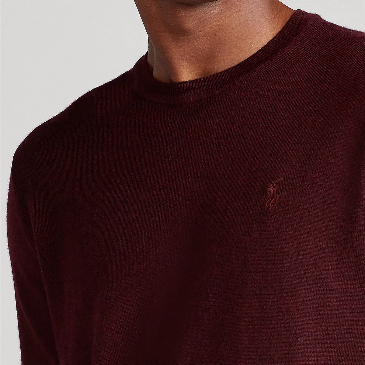 Polo Ralph Lauren - Slim Fit Crew Neck Jumper in Wine