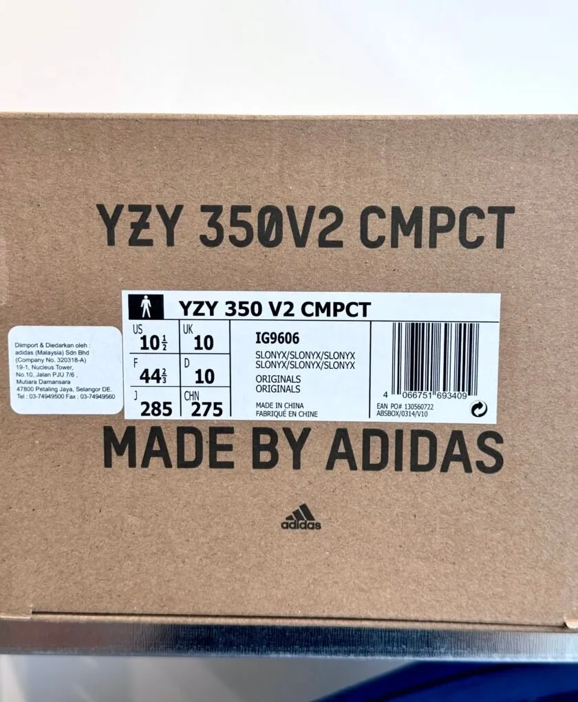 Preowned – Adidas Yeezy 350 V2 CMPCT Slate Onyx UK10 / US10.5 