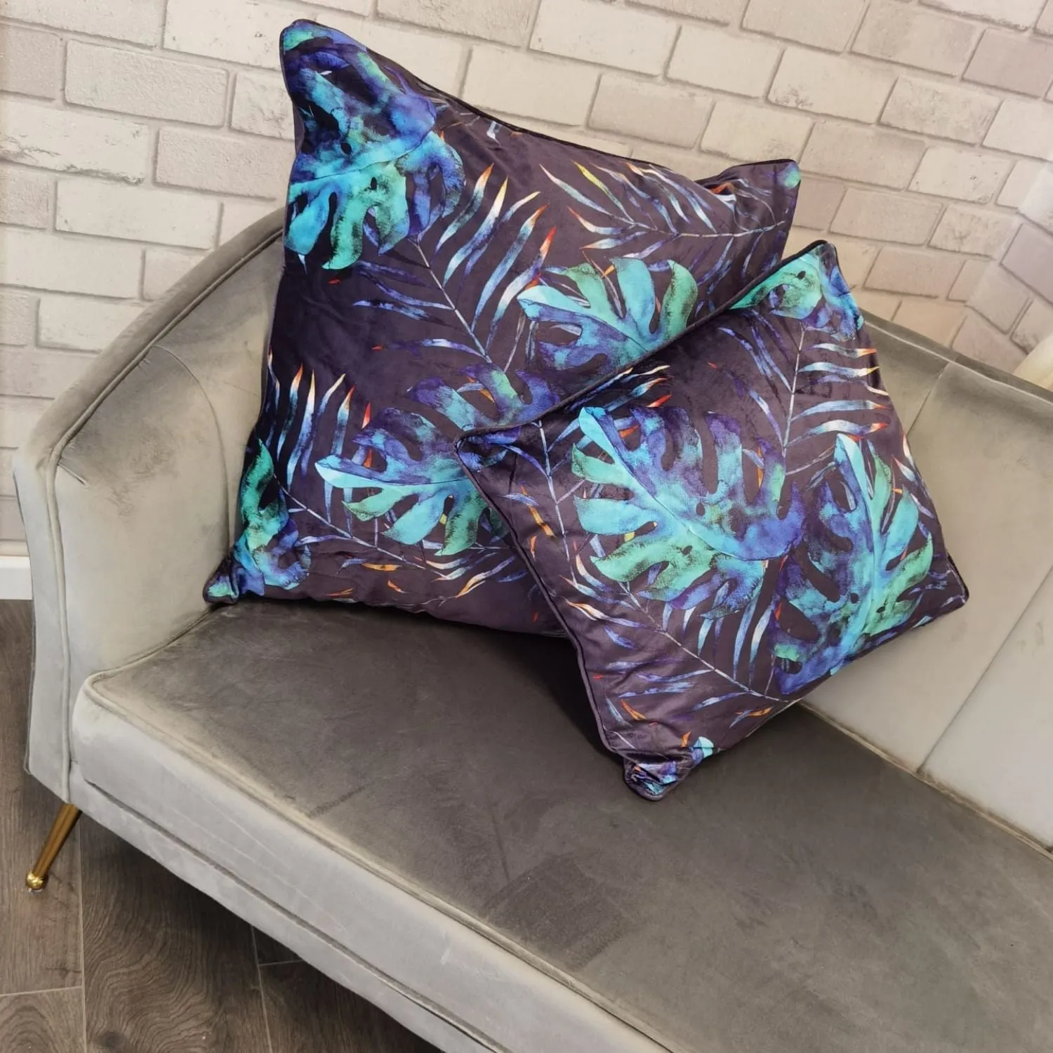 Printed Piped Cushion - 18x18''