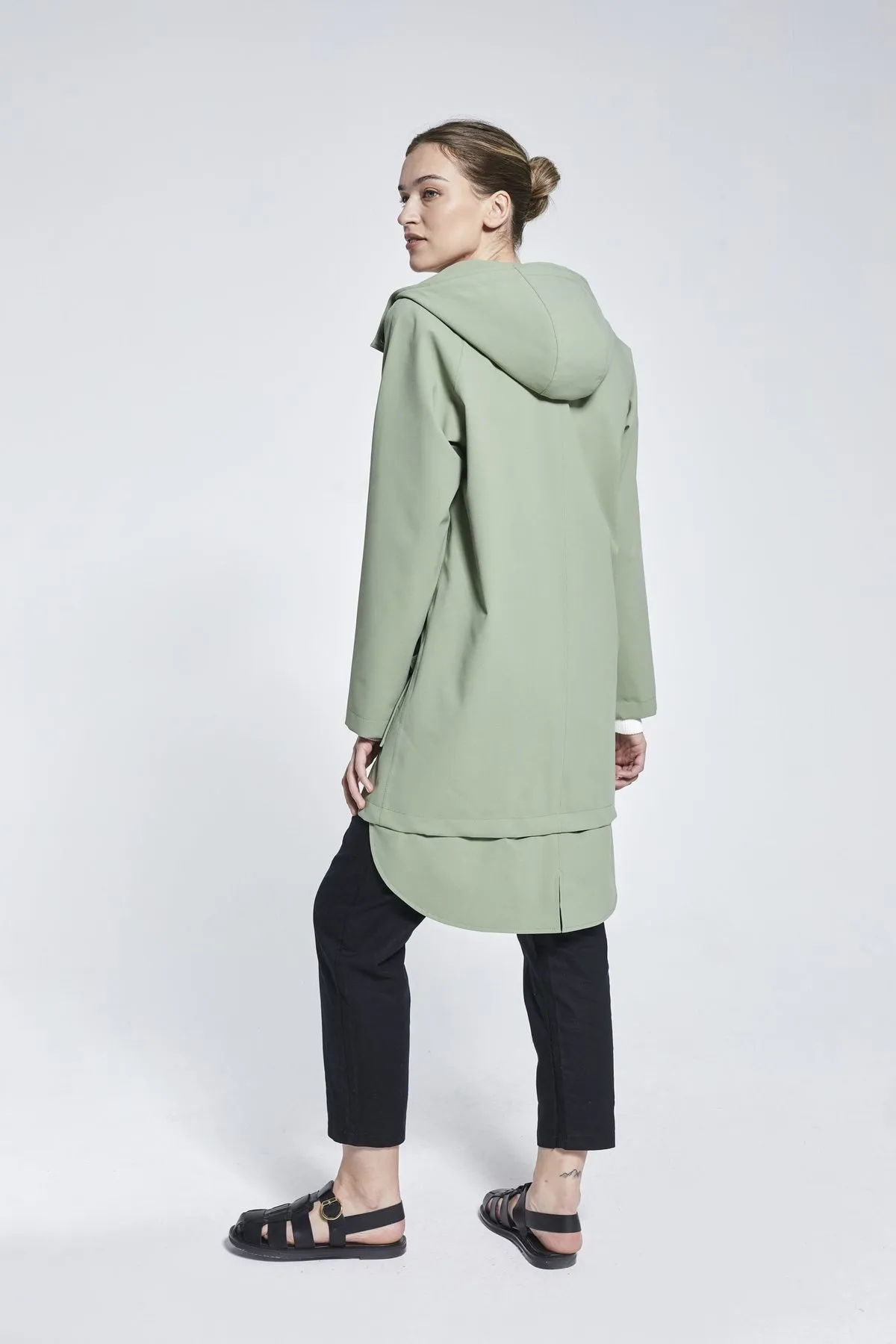 Recycled Materials City Raincoat - Olive