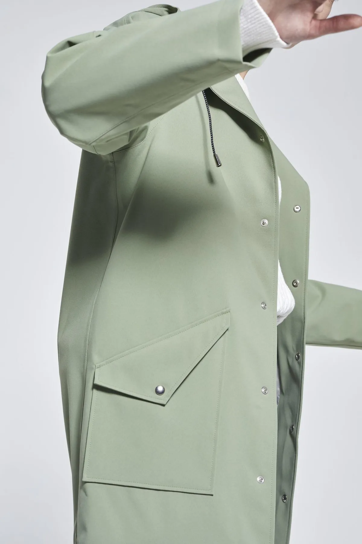 Recycled Materials City Raincoat - Olive