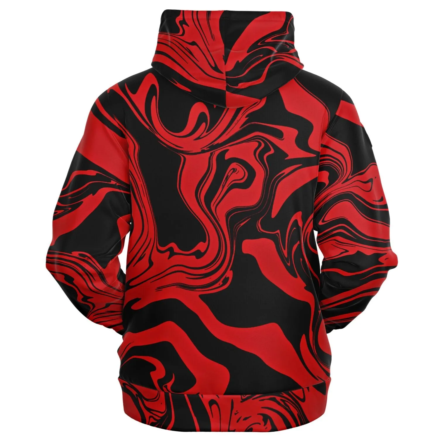 Red and Black Slime Oil Spill Zip-Up Hoodie