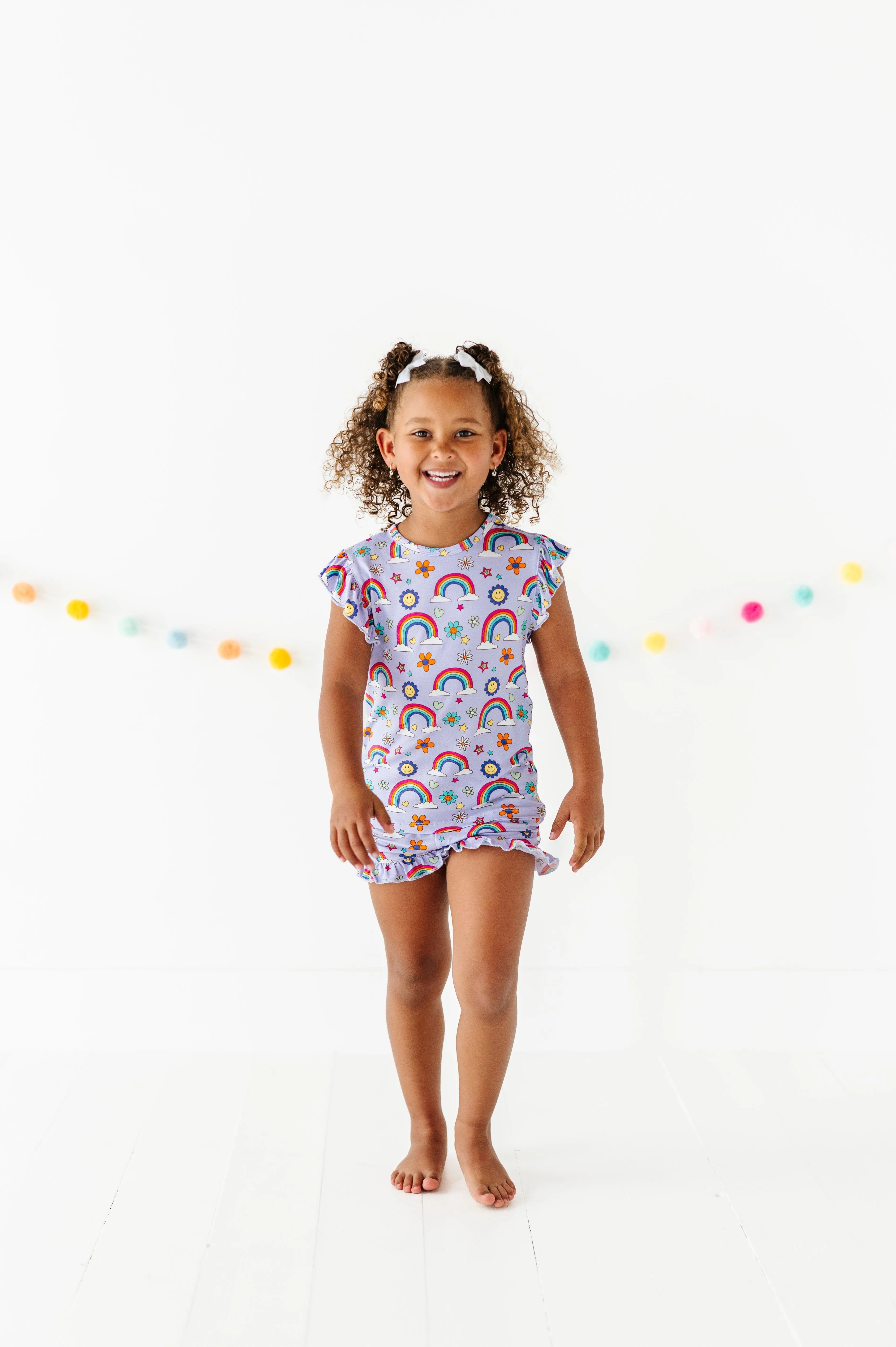 Retro Rainbow Kids Bamboo Pajamas