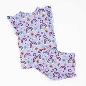 Retro Rainbow Kids Bamboo Pajamas