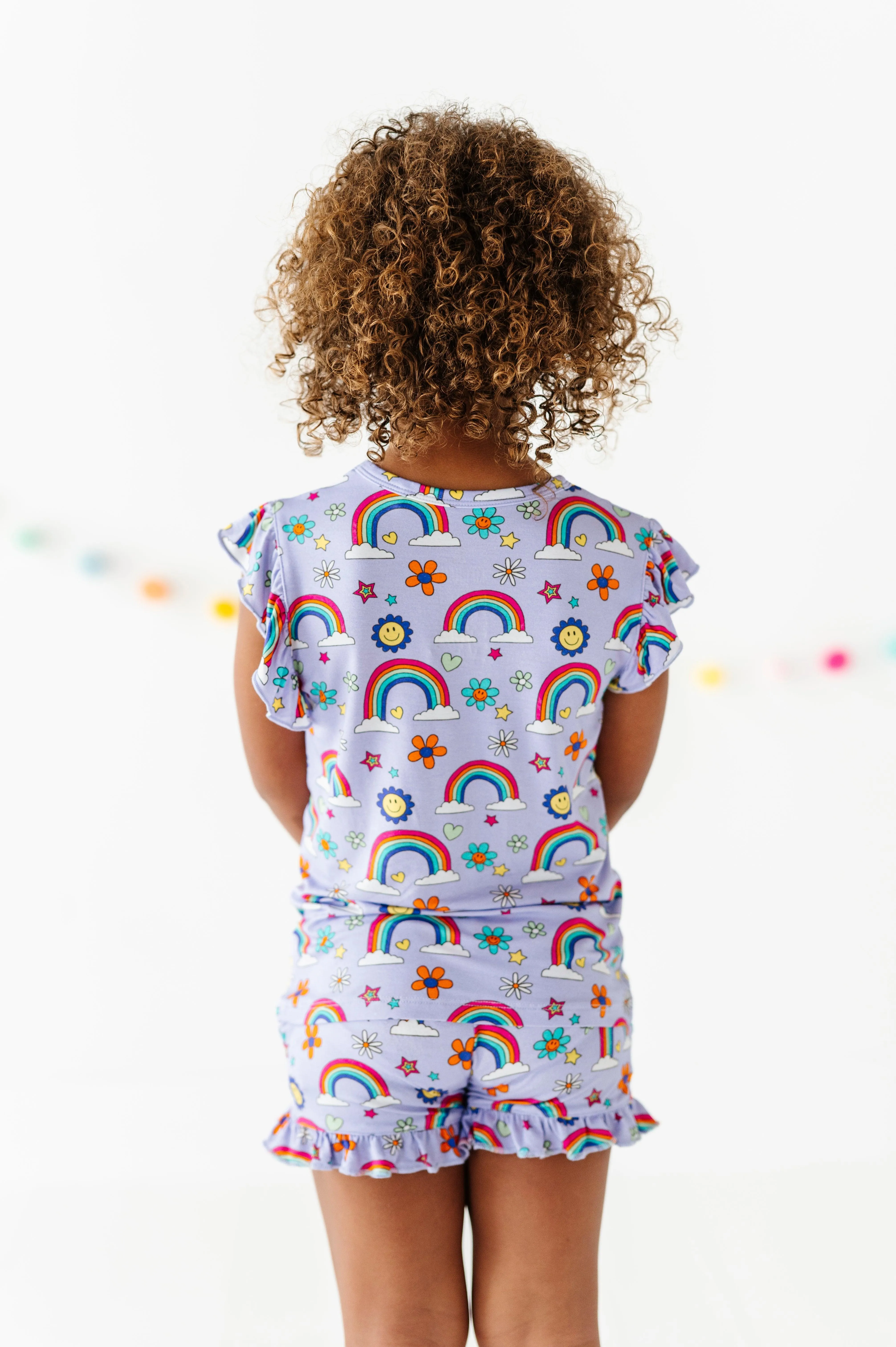 Retro Rainbow Kids Bamboo Pajamas