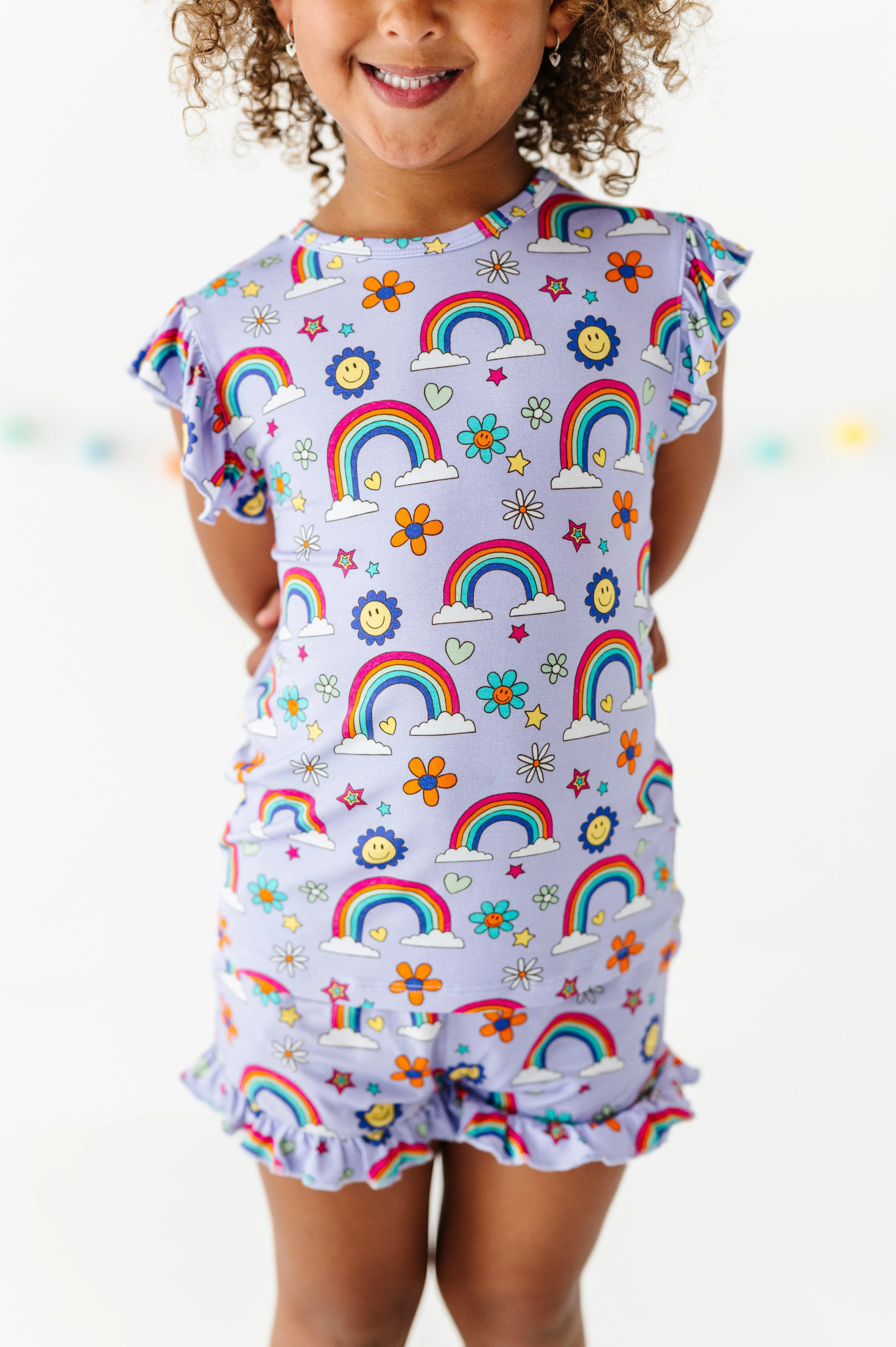 Retro Rainbow Kids Bamboo Pajamas