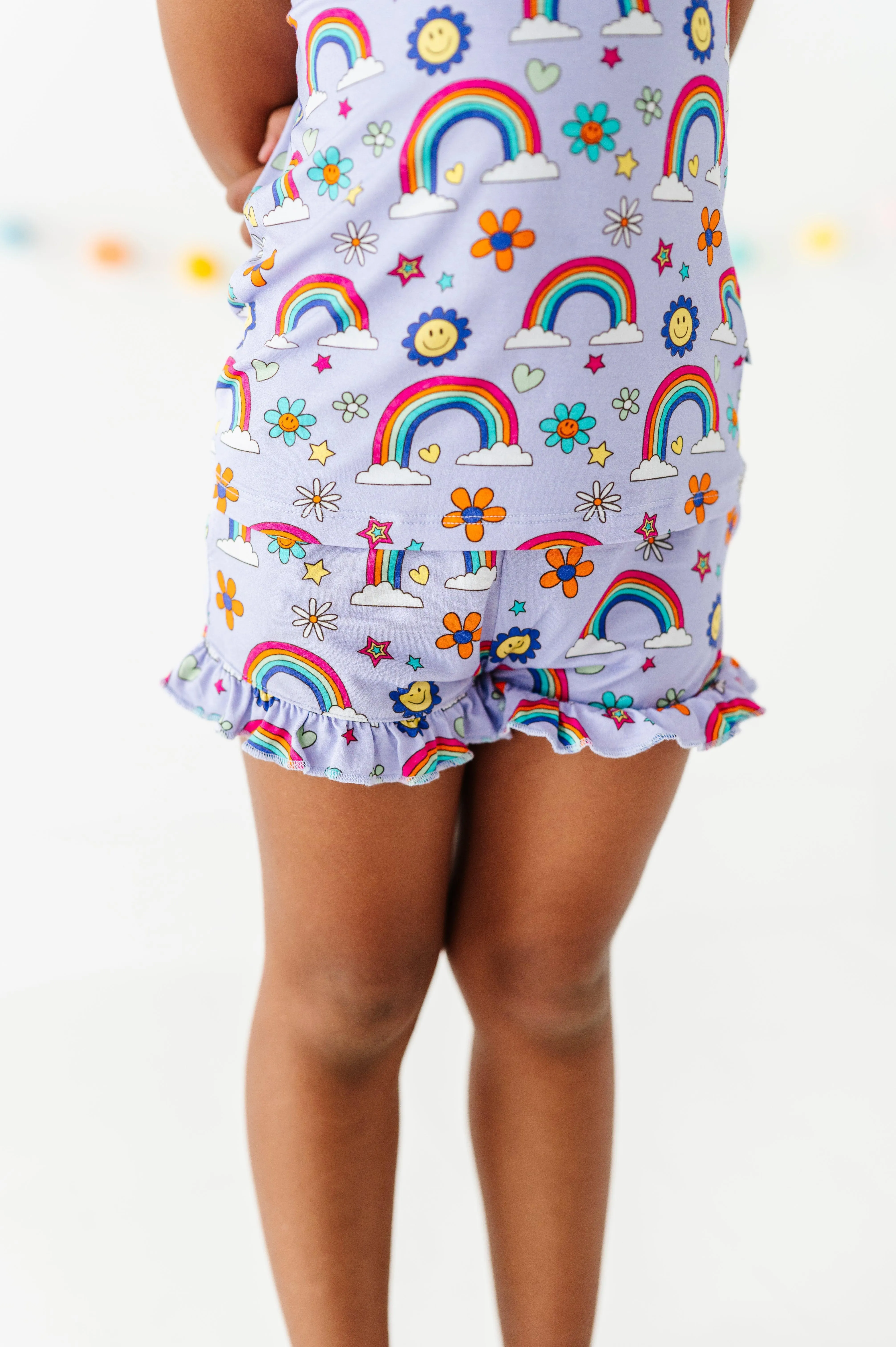 Retro Rainbow Kids Bamboo Pajamas