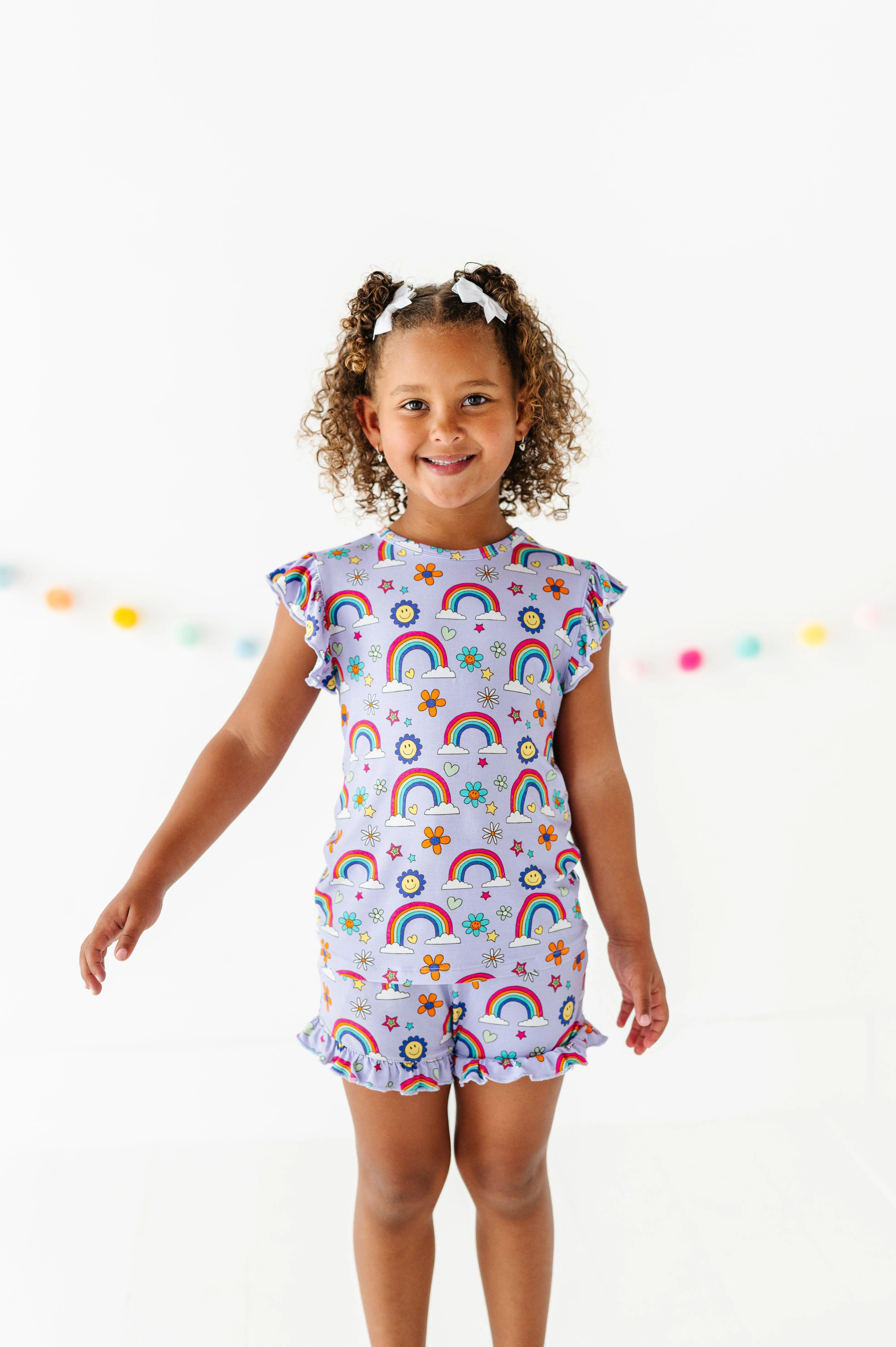 Retro Rainbow Kids Bamboo Pajamas