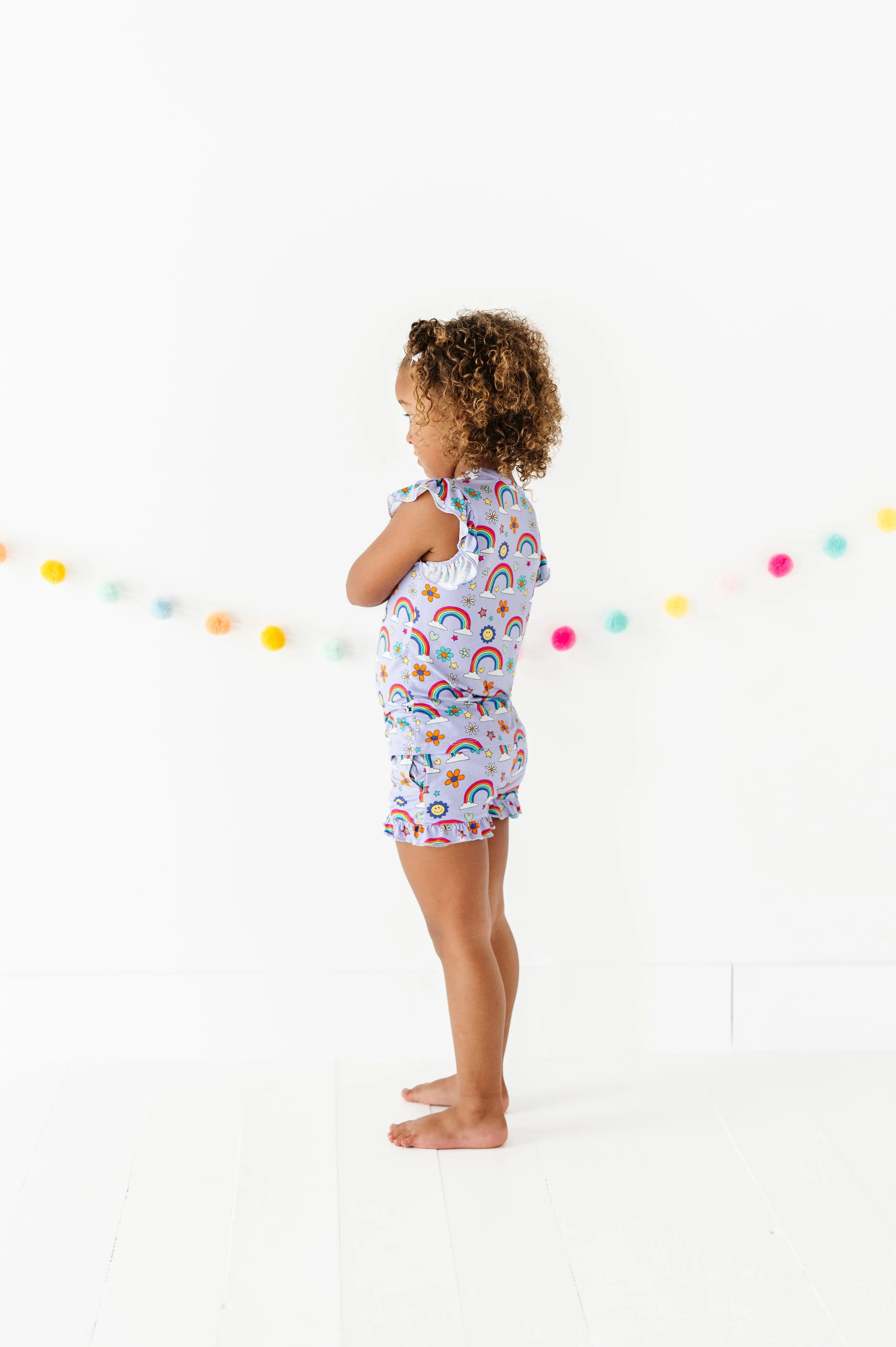 Retro Rainbow Kids Bamboo Pajamas