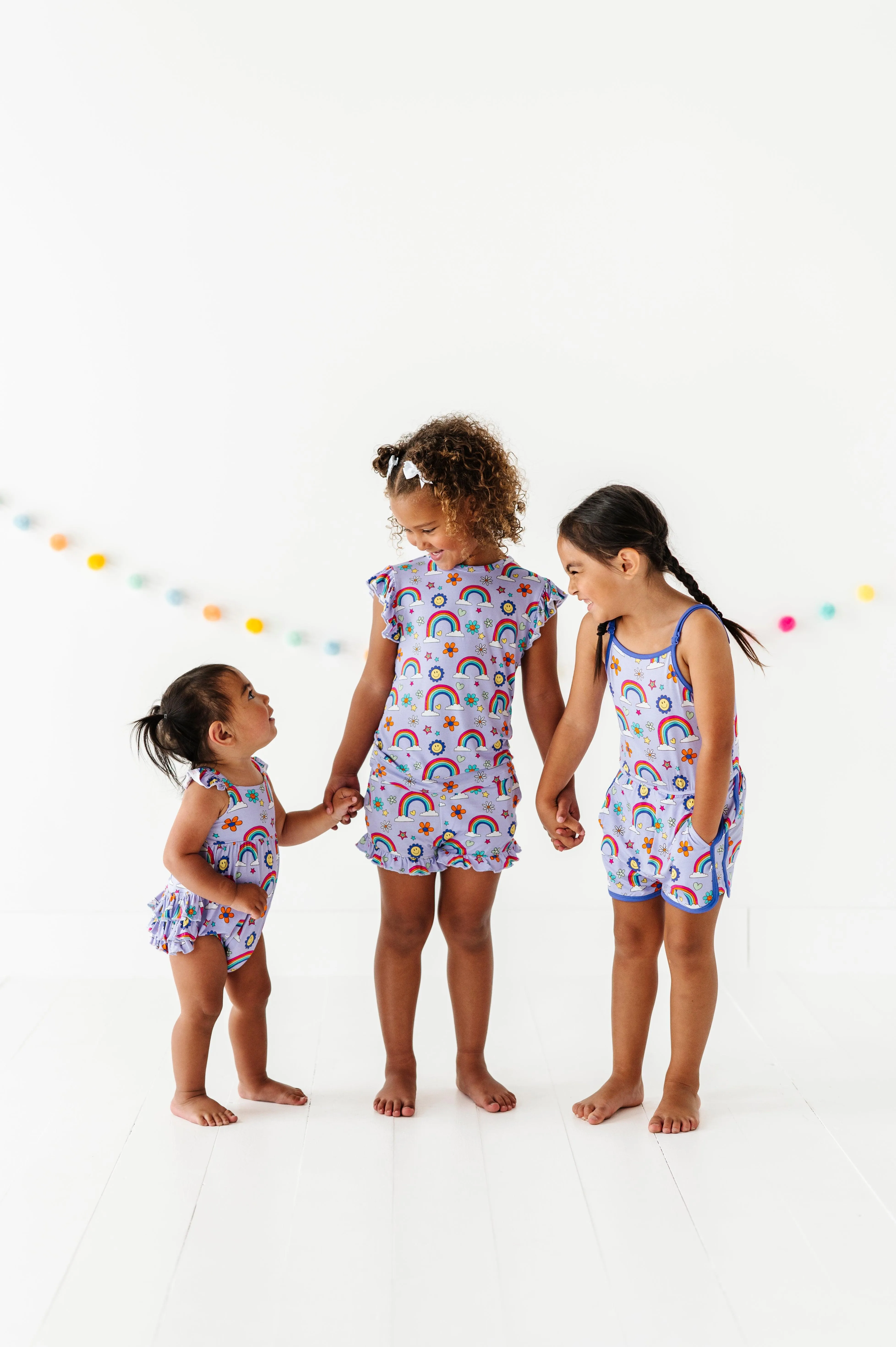 Retro Rainbow Kids Bamboo Pajamas