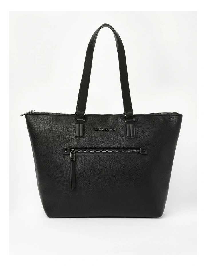 Rita Zip Top Tote Bag In Black