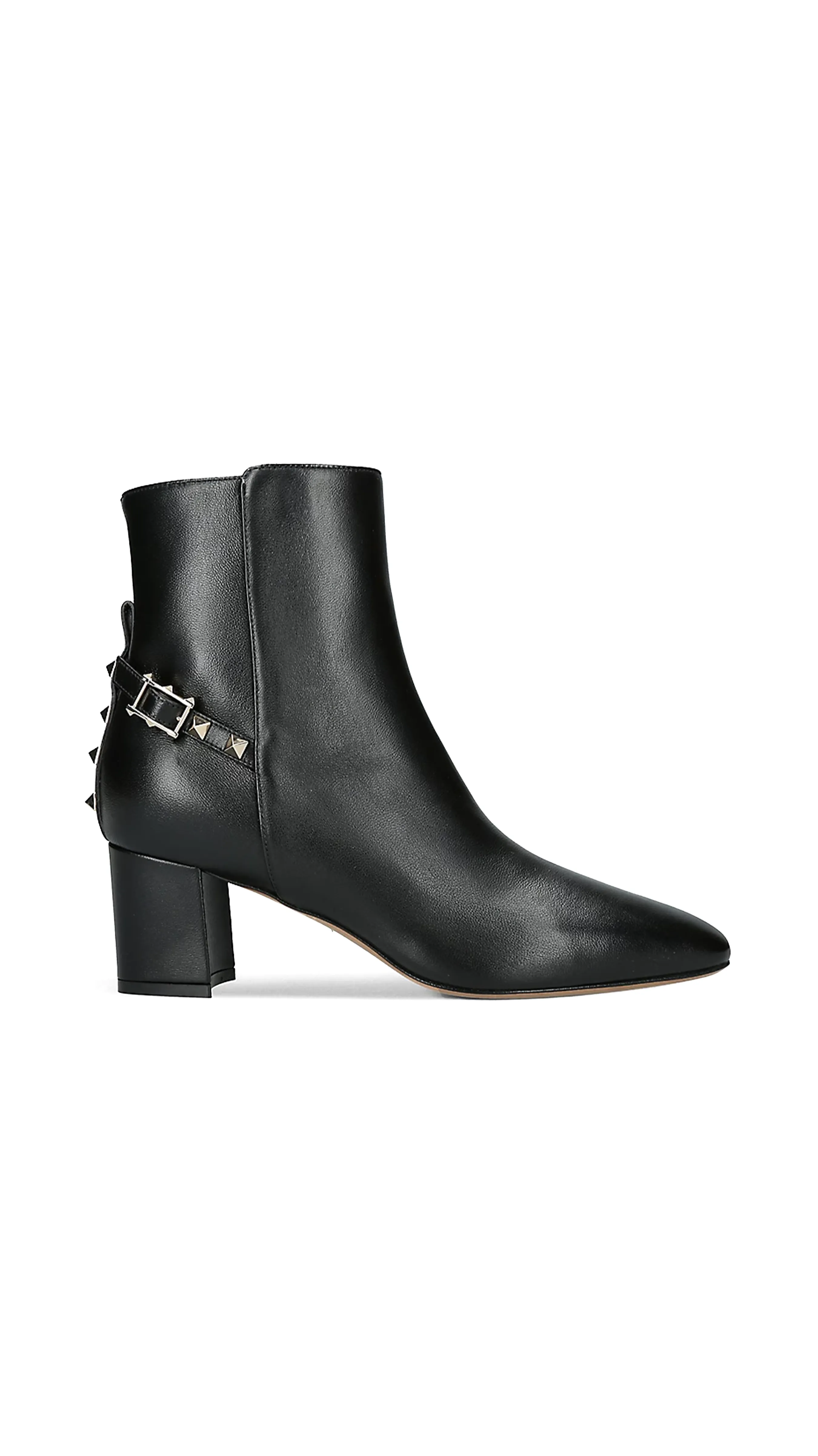 Rockstud Nappa Ankle Boots 60MM - Black