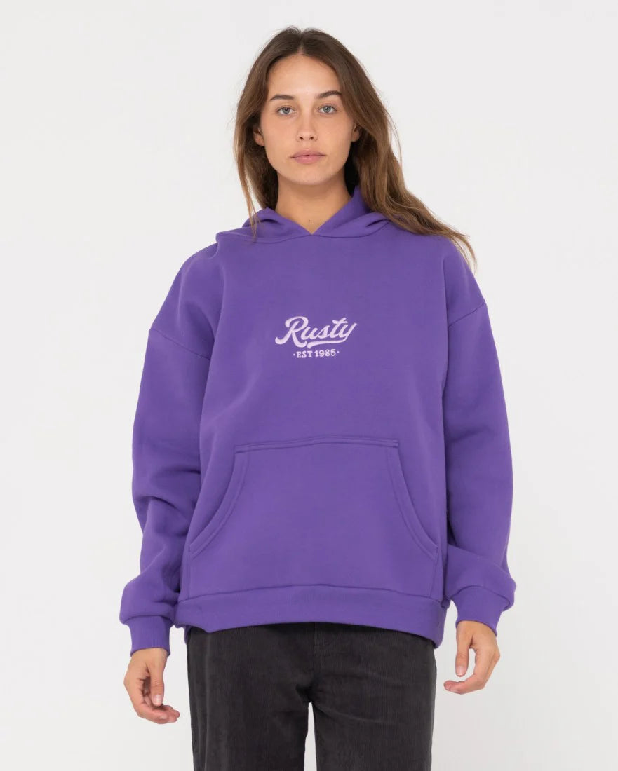 Rusty Old School Oversize Hooded Fleece