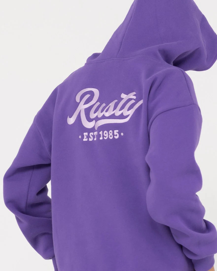 Rusty Old School Oversize Hooded Fleece