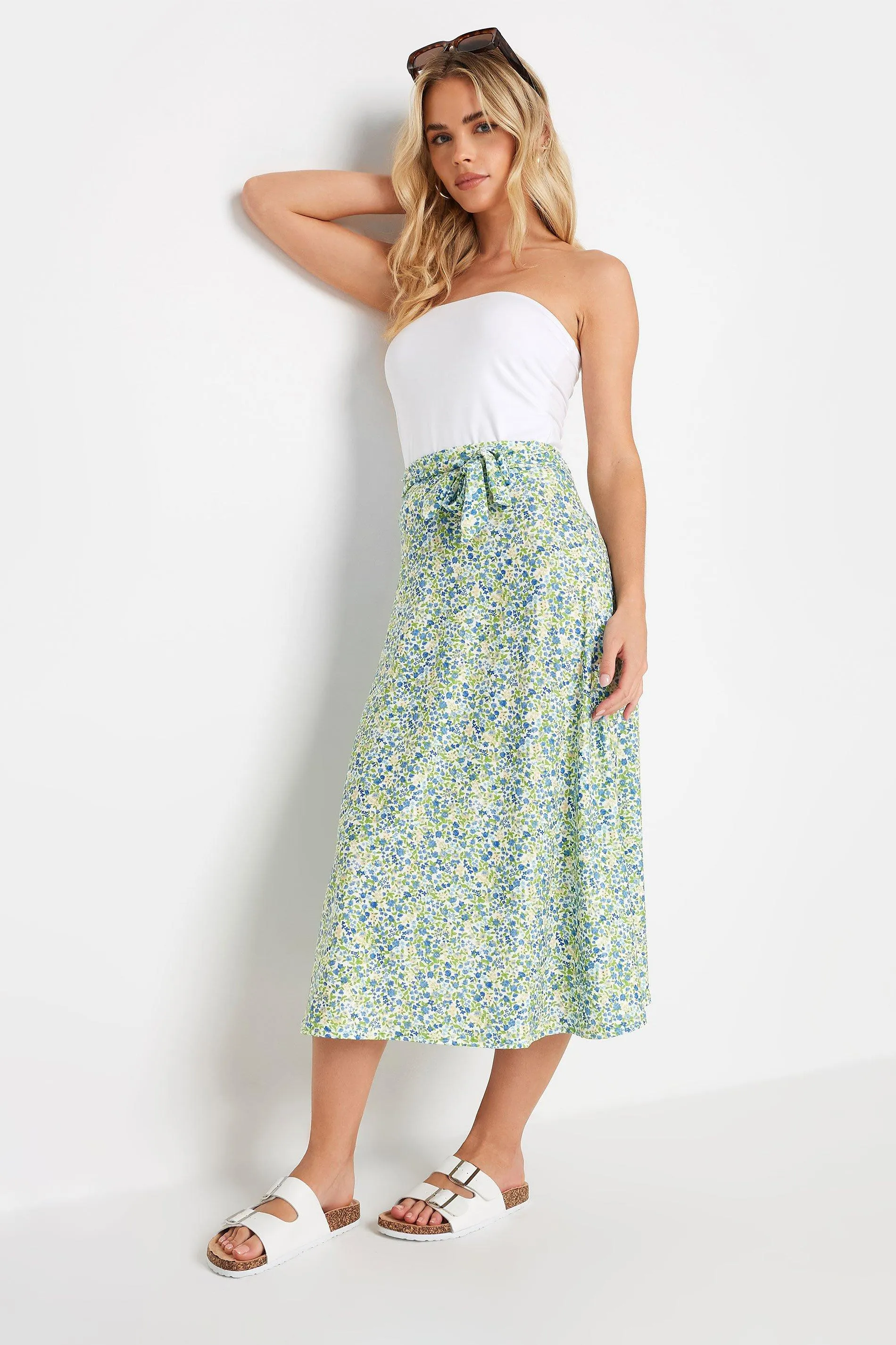 Skirts | Petite Printed Midi Skirt | PixieGirl