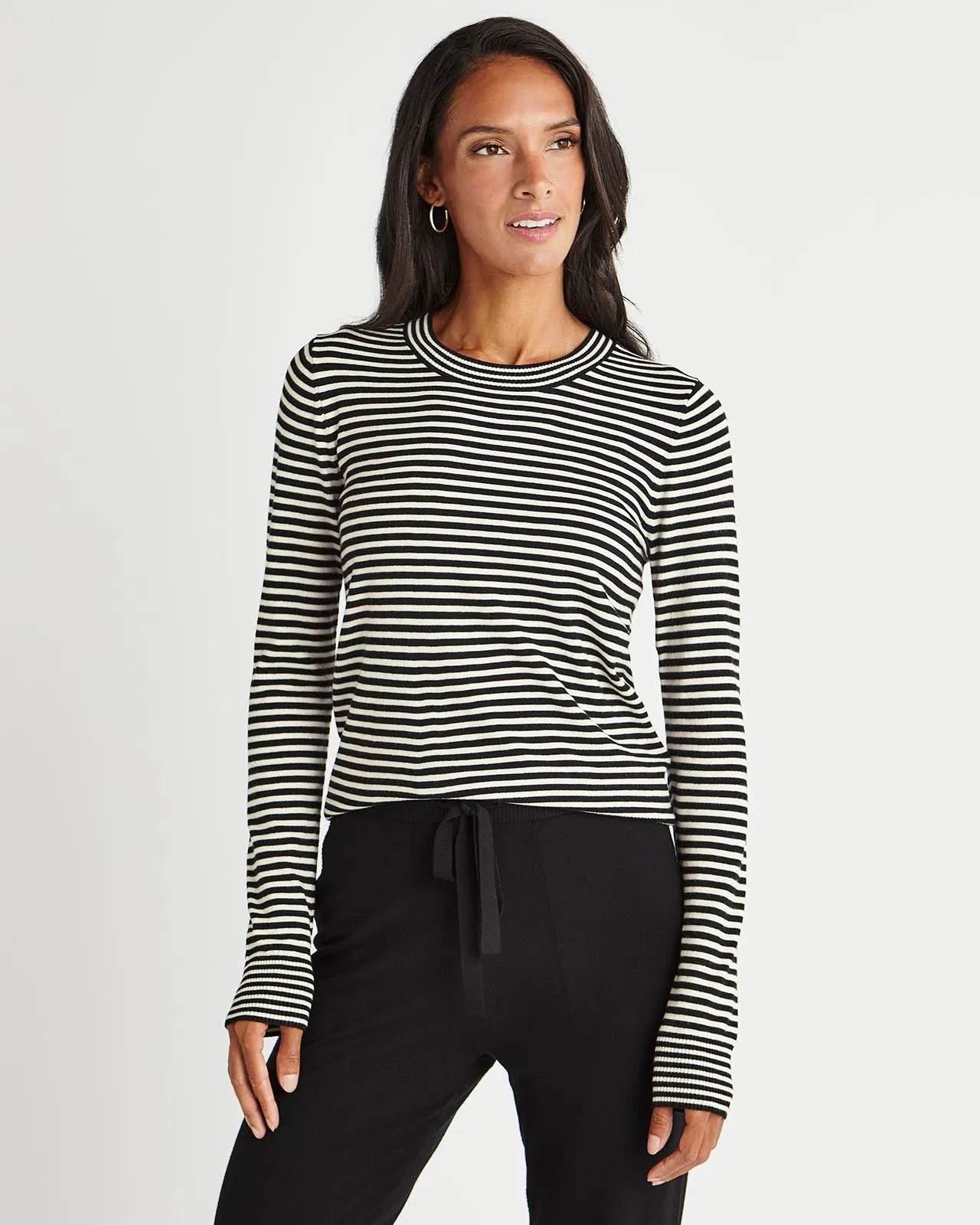 Splendid x Cella Jane Striped Crewneck Sweater