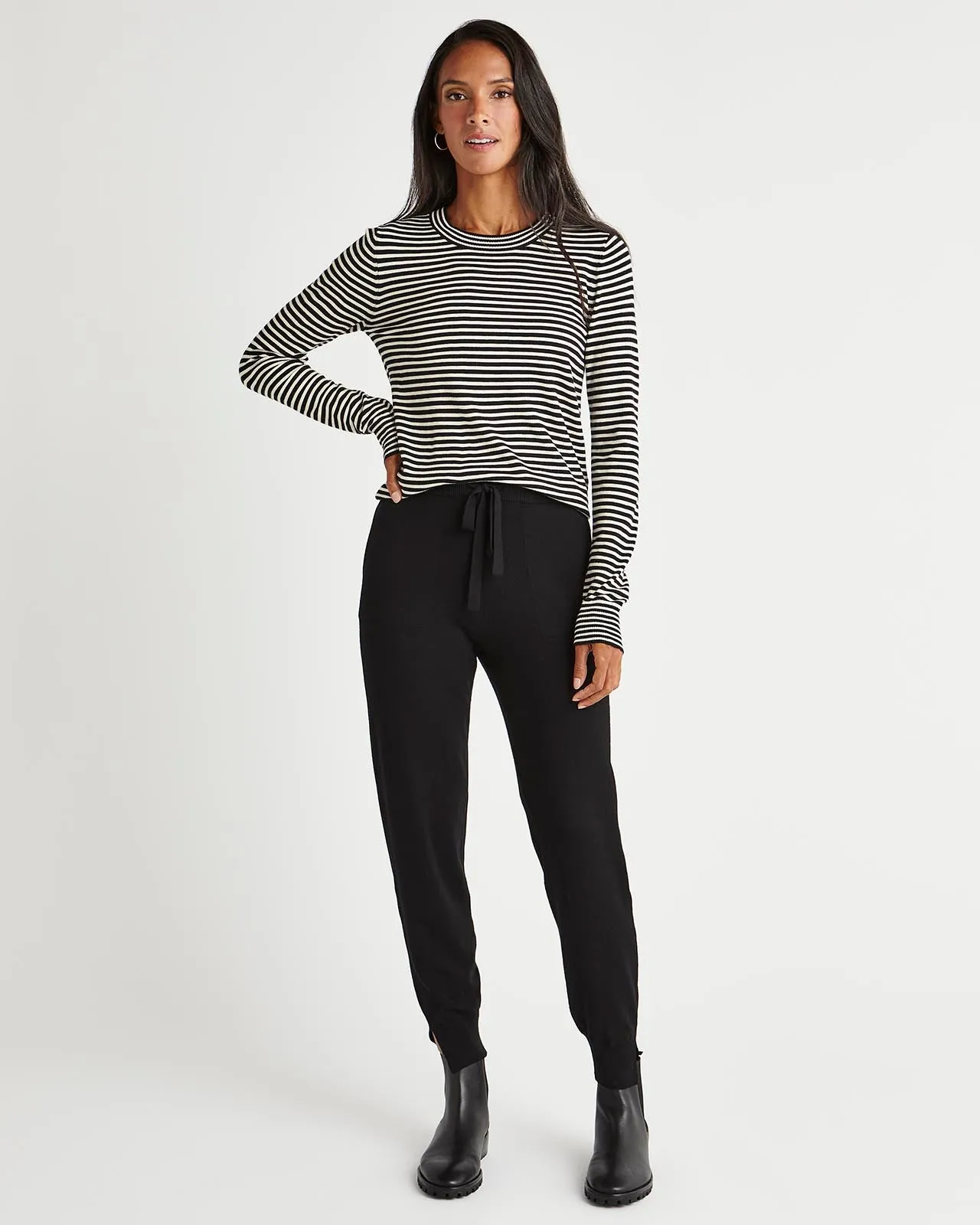 Splendid x Cella Jane Striped Crewneck Sweater