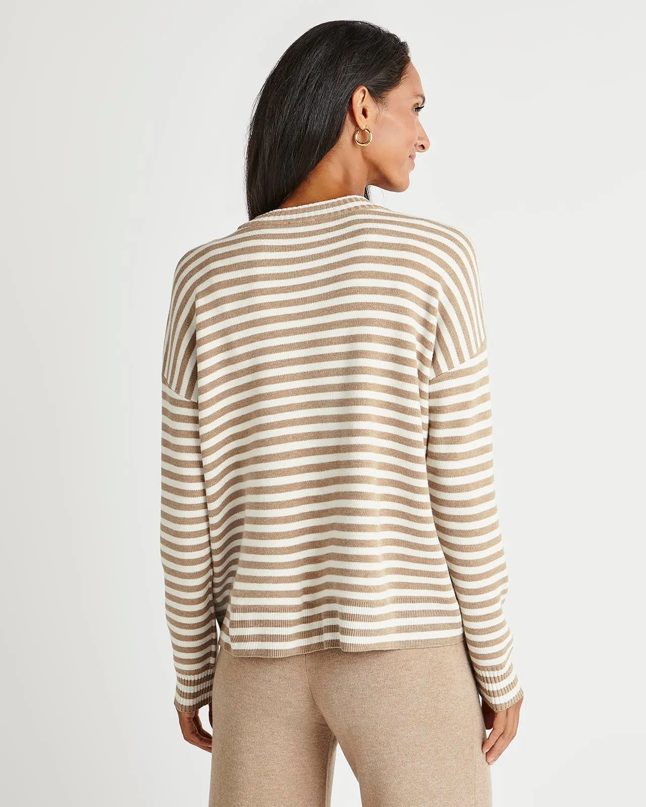 Splendid x Cella Jane Striped Front Seam Sweater