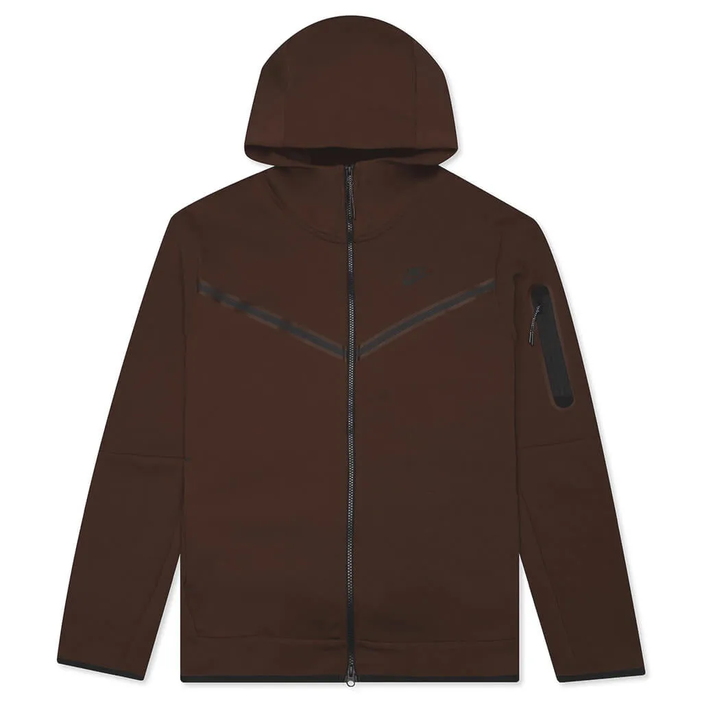 Sportswear Tech Fleece Full Zip Up Hoodie - Cacao Wow/Black