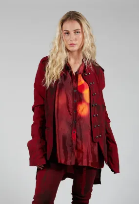 Statement Utility Jacket in Blood