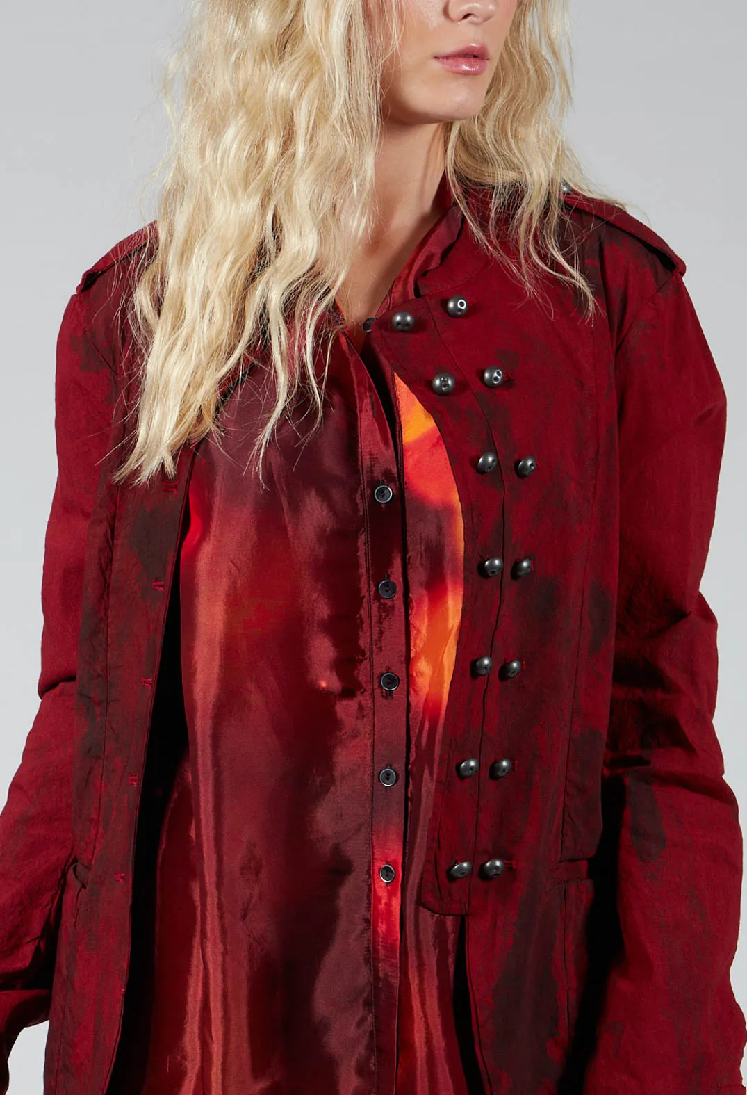 Statement Utility Jacket in Blood