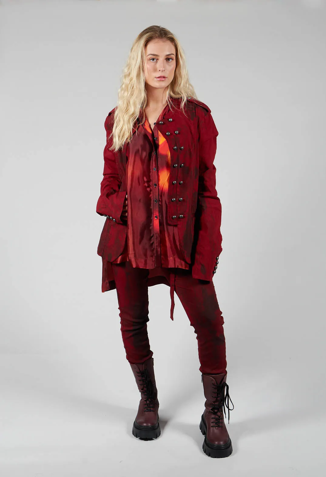 Statement Utility Jacket in Blood