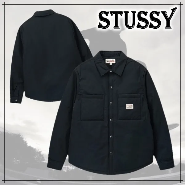 STUSSY  |Unisex Street Style Long Sleeves Skater Style Shirts