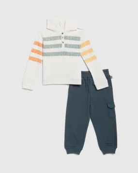 Toddler Boys Waffle Hoodie Jogger Set