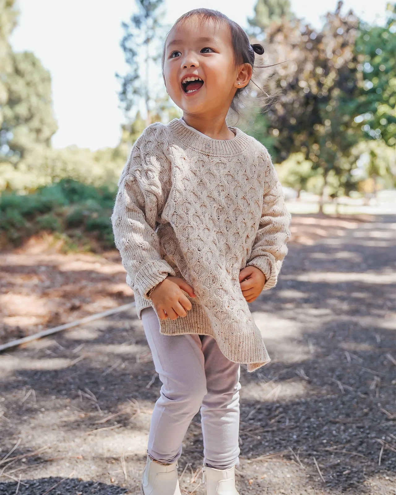 Toddler Girls Speckled Sweater Set