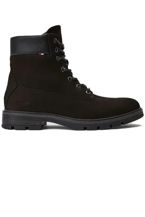 Tommy Hilfiger Nubuck Leather Boots Black