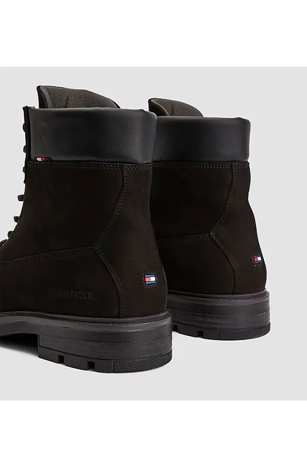 Tommy Hilfiger Nubuck Leather Boots Black