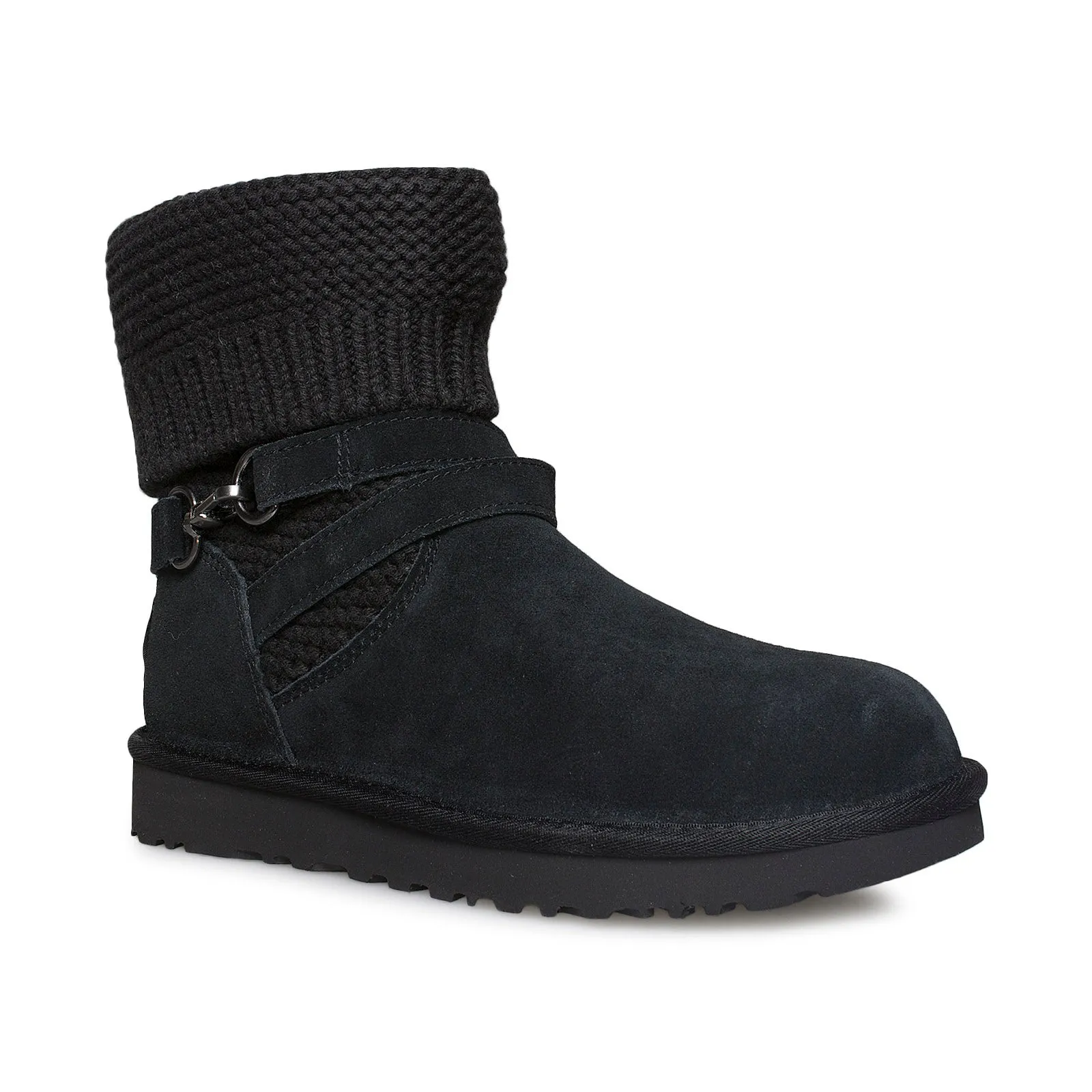 UGG Purl Strap Black Boots - Women's