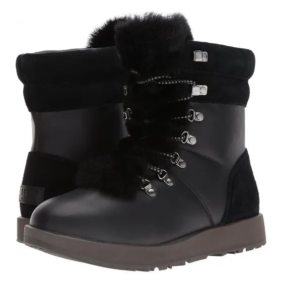 Ugg Womens Viki Black Waterproof Boots