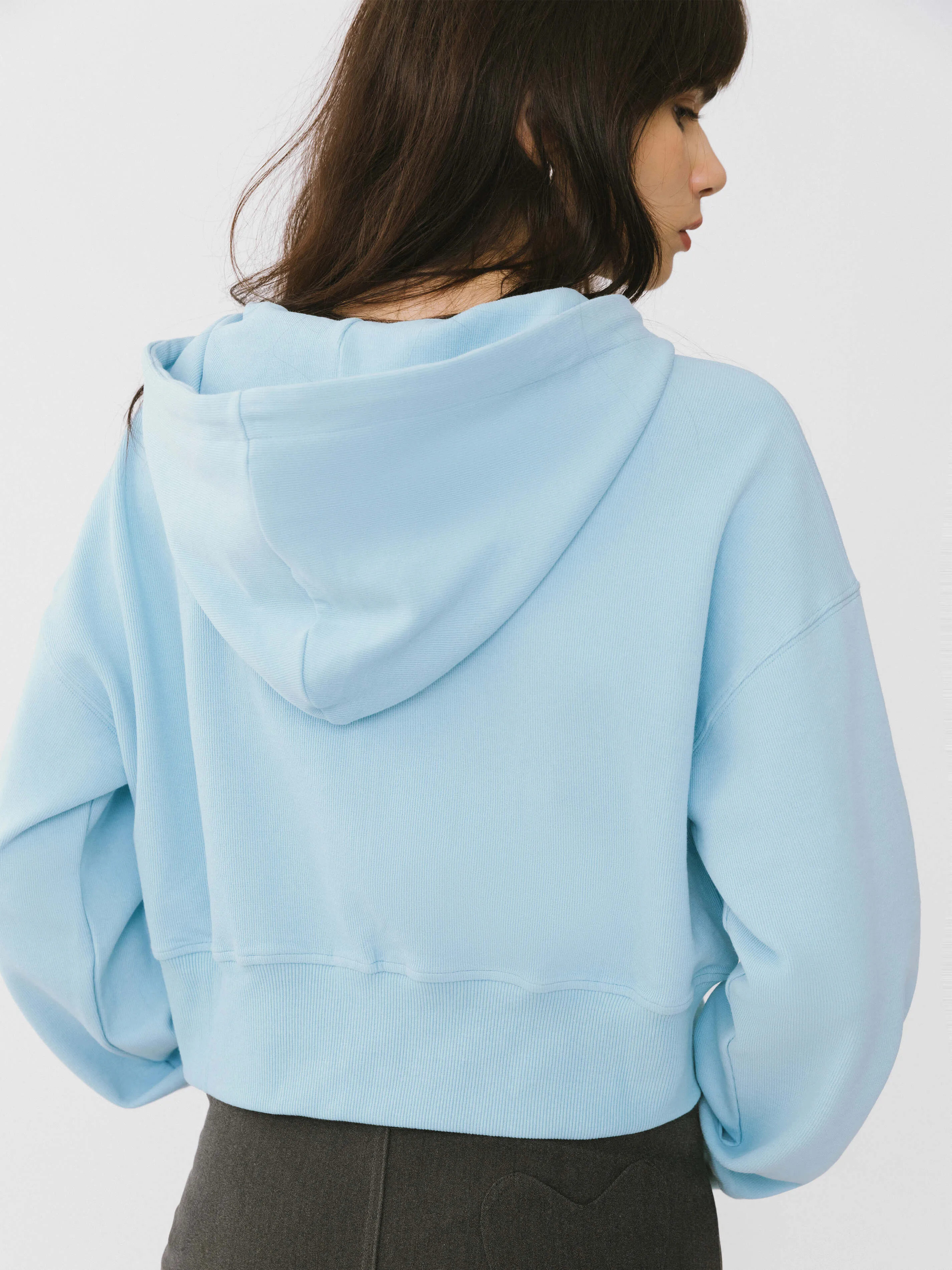 V-Neck Zip Up Hoodie