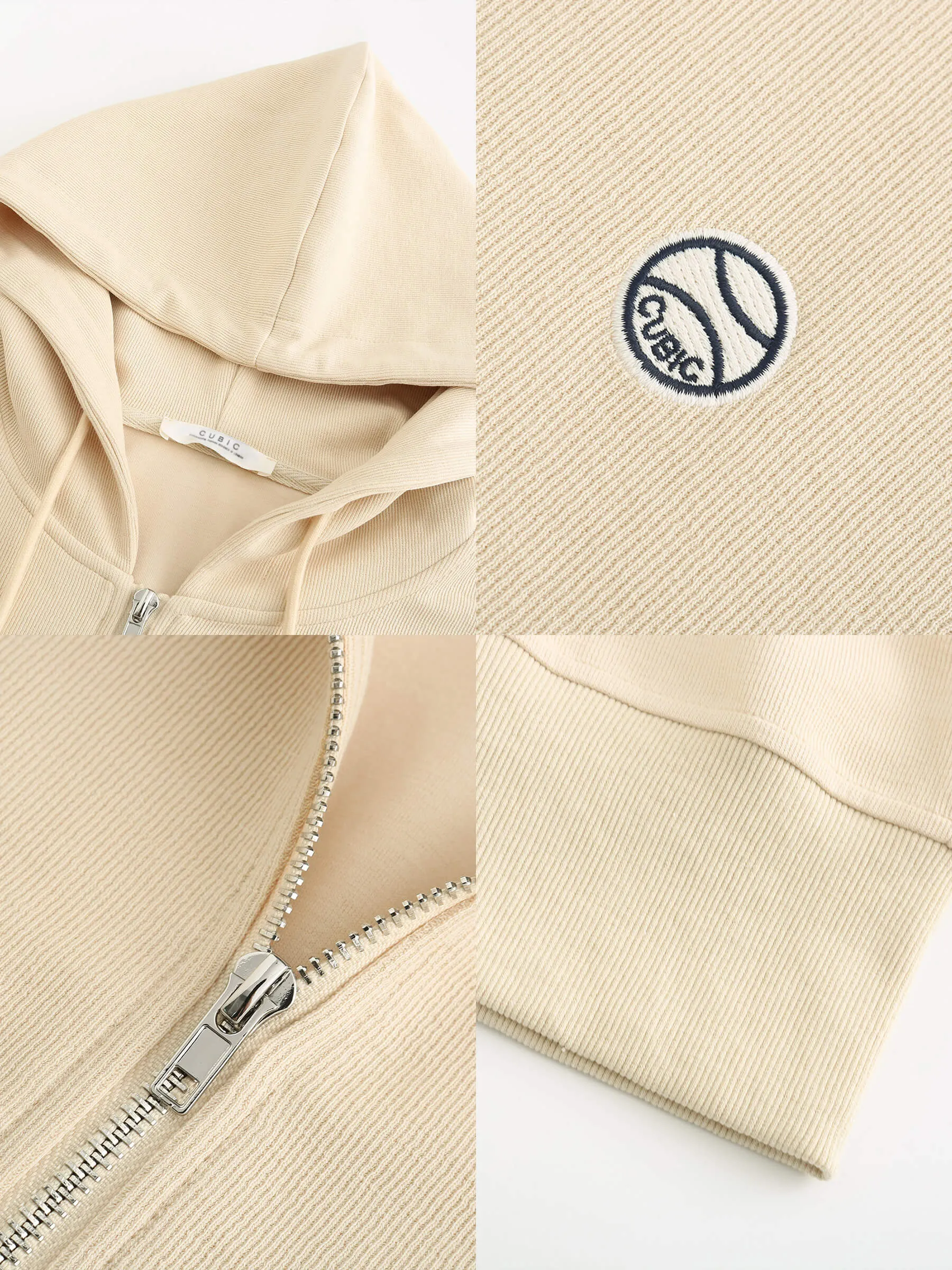 V-Neck Zip Up Hoodie