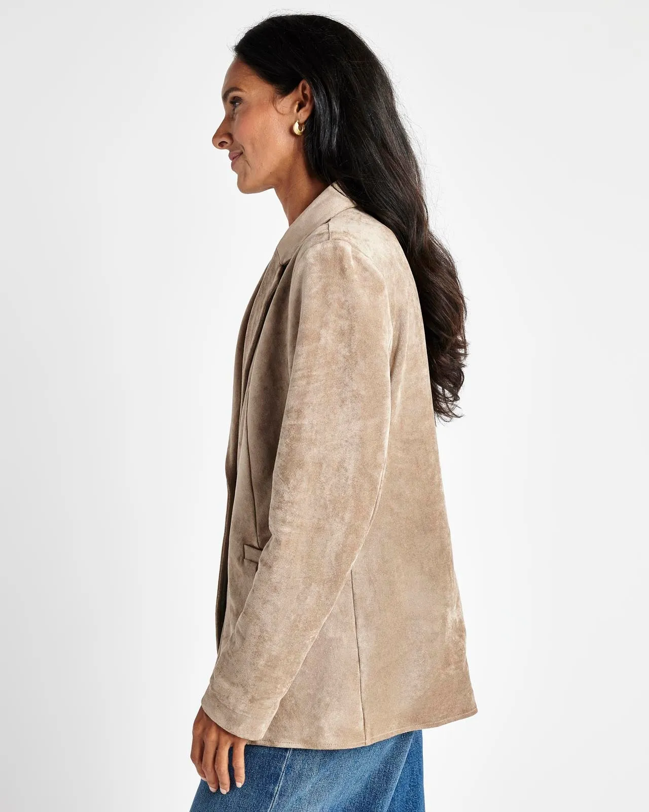 Vegan Suede Blazer